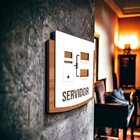 Placa De Sinalização | Servidor - Mdf 15x13cm